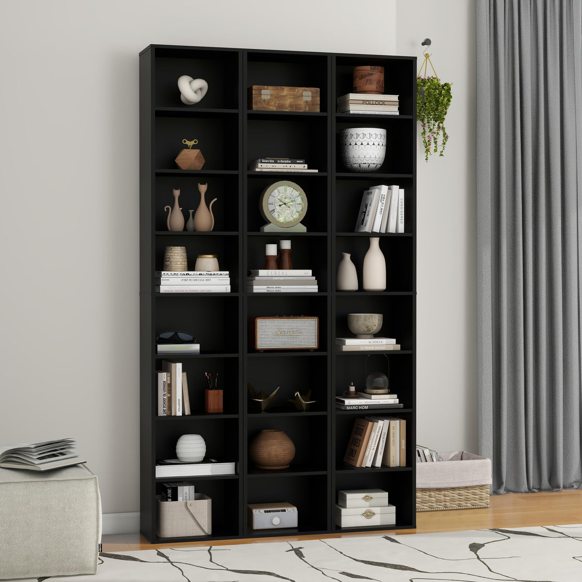 8 Tier Black Storage Shelf Bookcase T79184