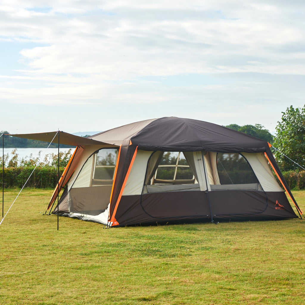 Extra Large 12-14 Person 2 Room Waterproof Double Layer Cabin Tent X2543