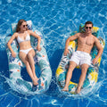 2 Pack Adult Pool Float Lounger with Cup Holders J666