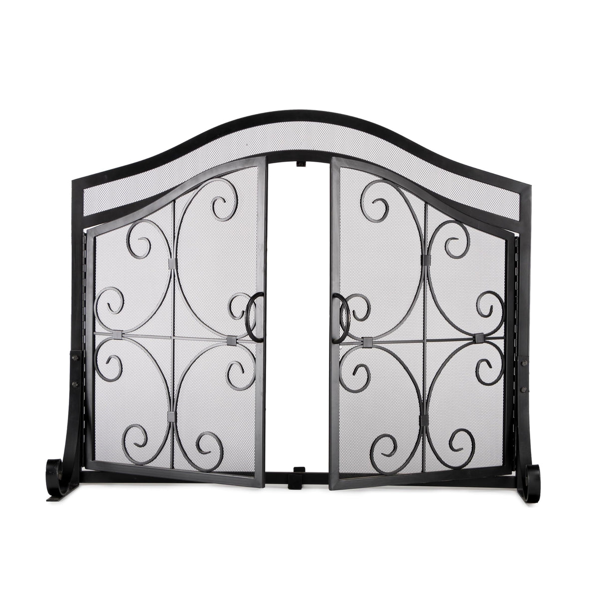 Black Metal Fireplace Screen L72433
