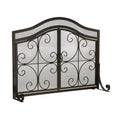 Black Metal Fireplace Screen L72433