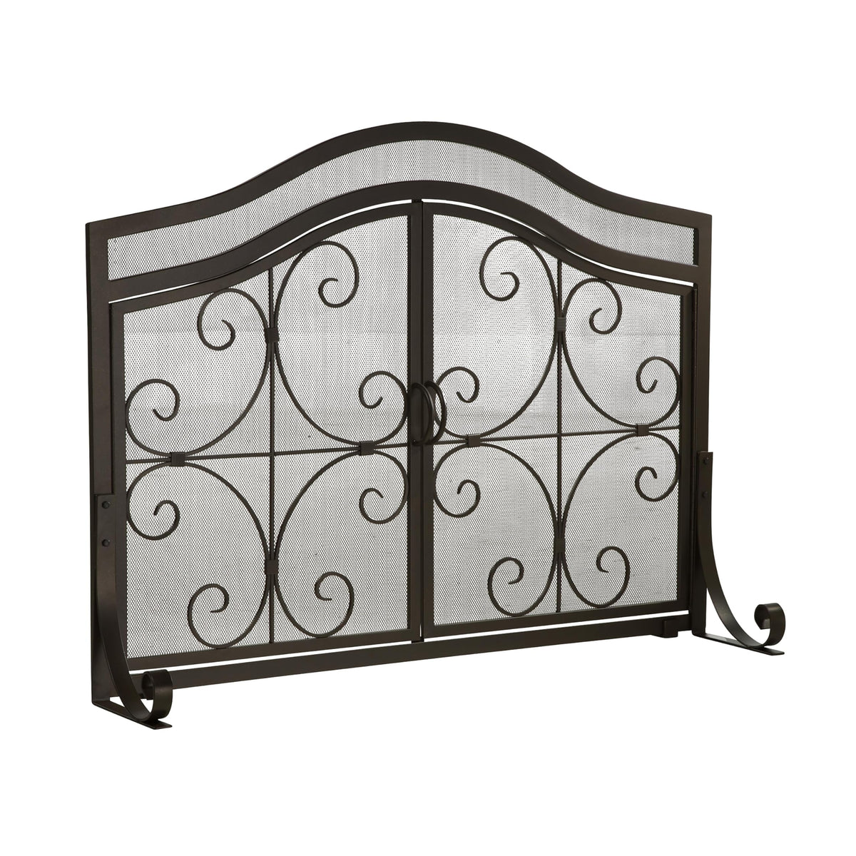 Black Metal Fireplace Screen L72433